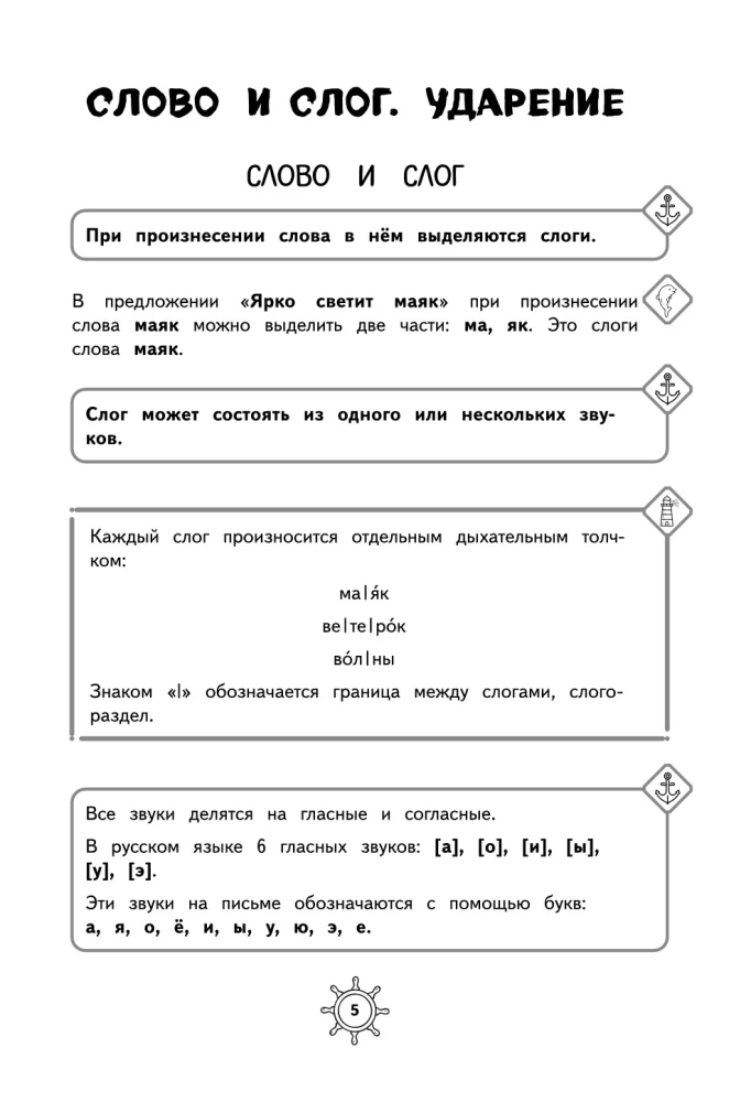 Krievu valodas rokasgrāmata. 1. klase