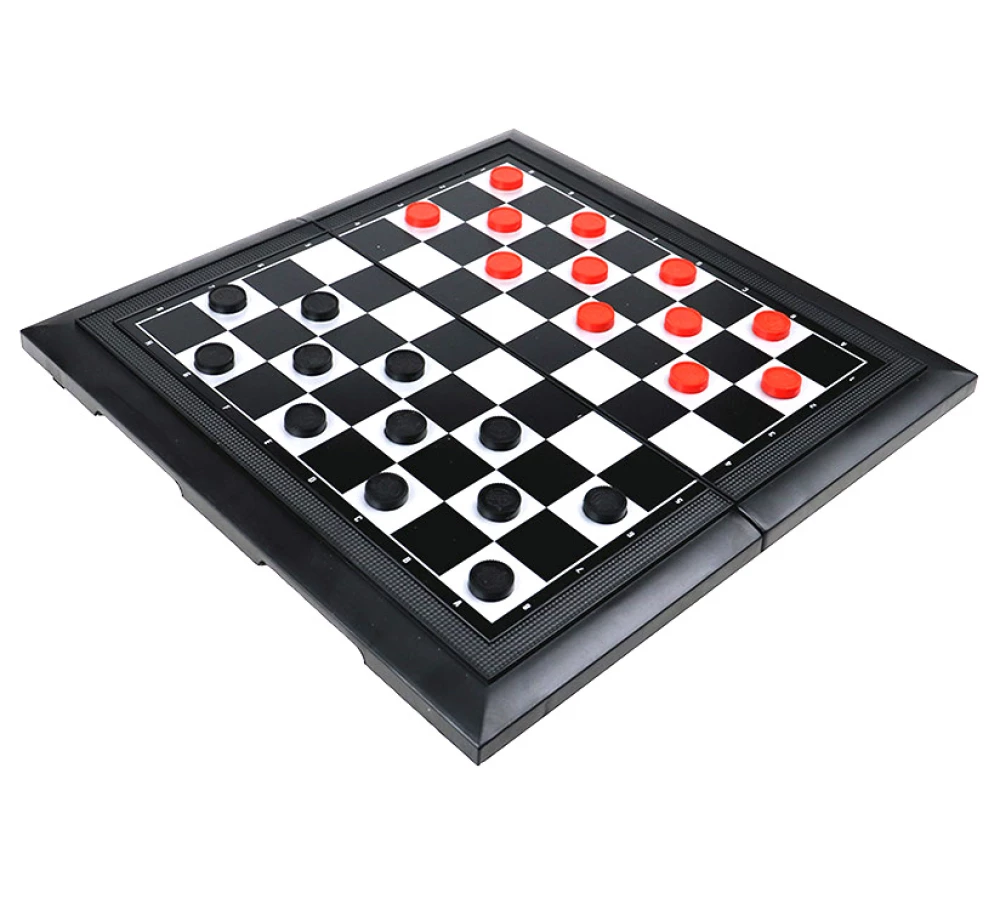 Настольная игра - Шахматы, шашки, нарды на магнитной доске и карты (4 в 1)