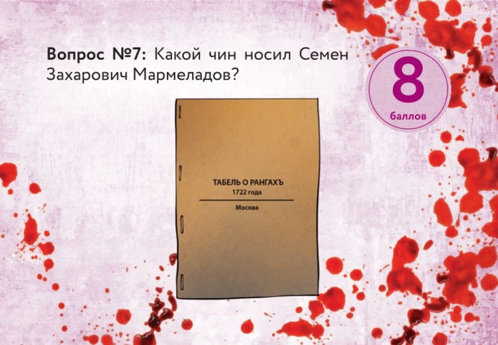 Настольная карточная игра - По следам Преступления и наказания