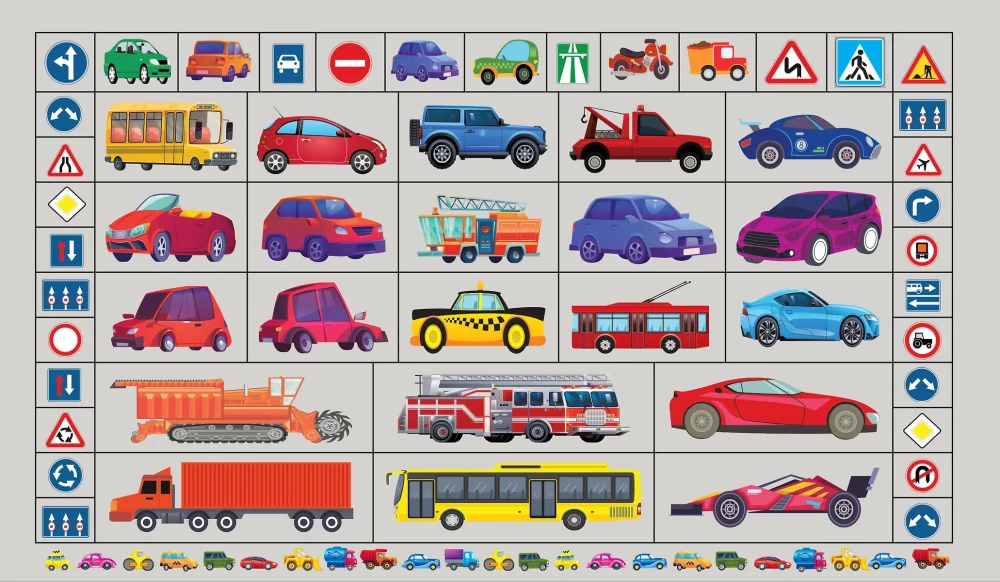 Liels uzlīmju albums. Visi visi auto