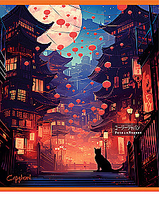 A5 piezīmju grāmata - Anime ainavas (līnijas)