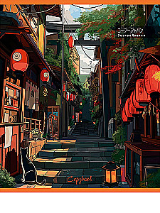 A5 piezīmju grāmata - Anime ainavas (līnijas)
