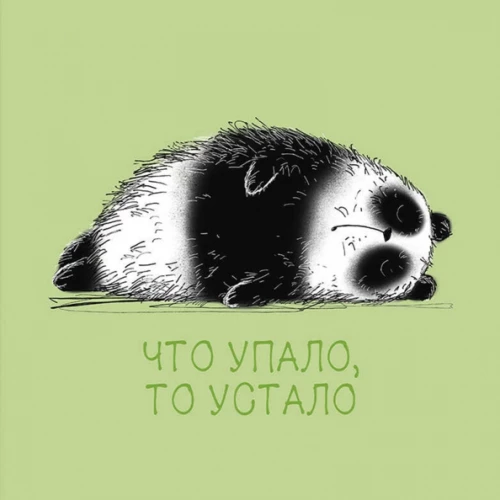 Блокнот - Усталая панда (клетка)