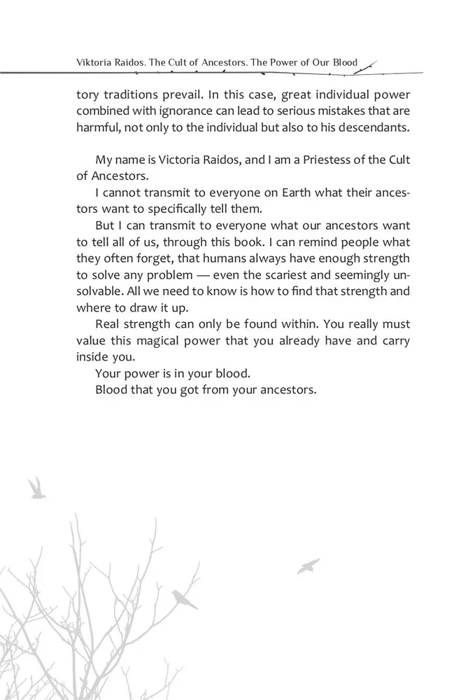 The Cult of Ancestors. The Power of Our Blood