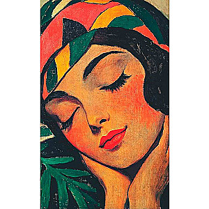 Bloknot Inspiration. Art. Notes. Rossetti (meitene ar ziediem matos)
