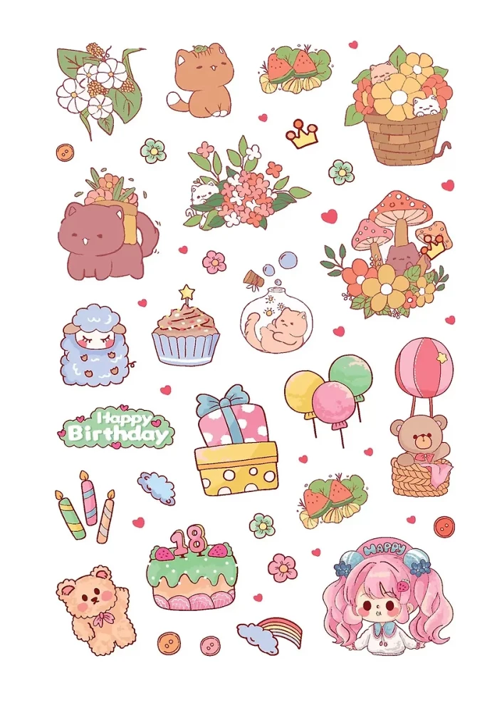 Kawaii Club uzlīmes (krāsainā vāka)
