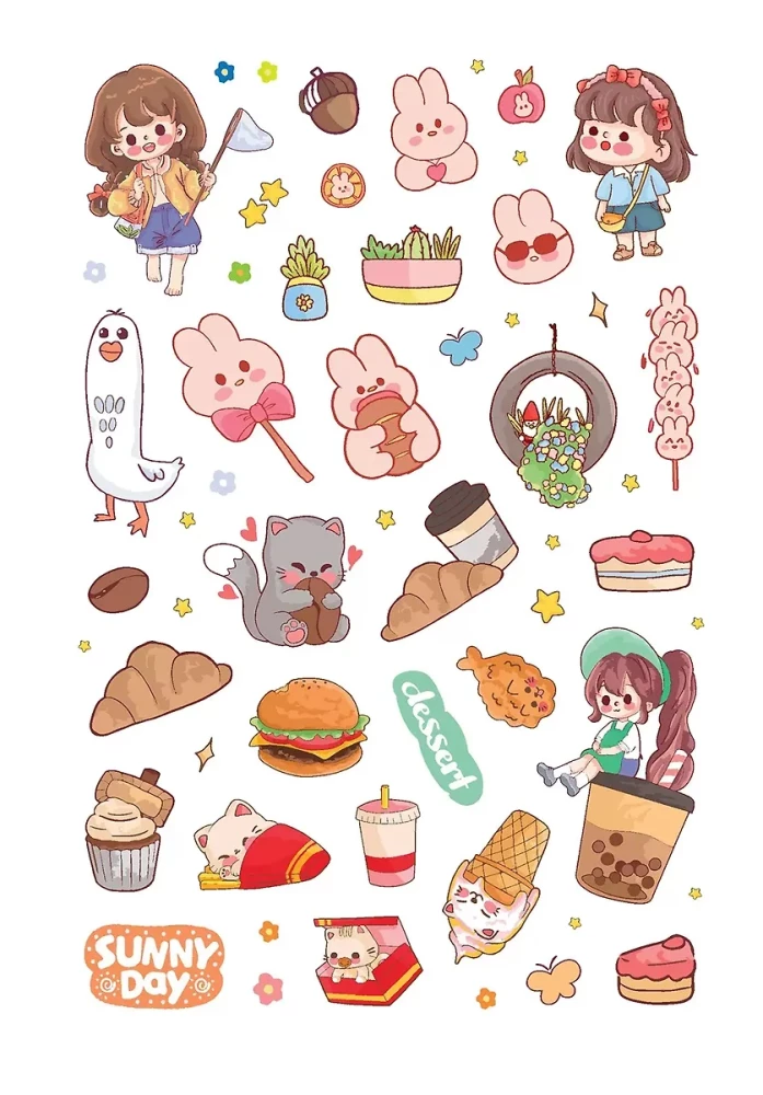 Kawaii Club uzlīmes (krāsainā vāka)