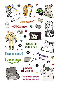 Uzlīmes Kaķu memi. Aizraujoši memu uzlīmes kaķu mīļotājiem (tirkīza vāks)