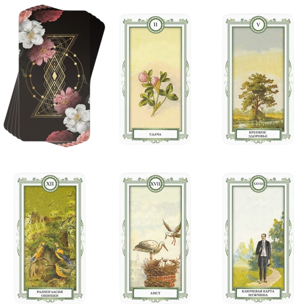 Tarot kārtis Lenormand (36 kārtis)