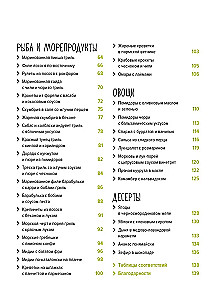 Uz grila. Gaļa, zivs, dārzeņi un deserti