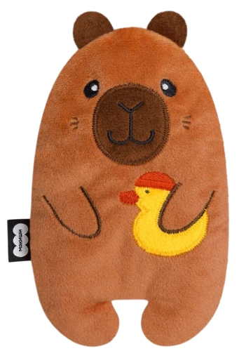 Мягкая игрушка с вишнёвыми косточками - Капибара с уточкой