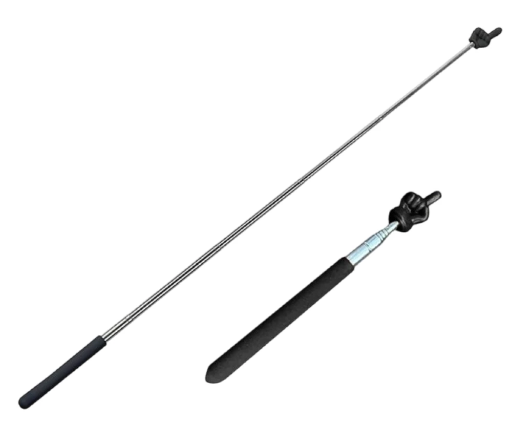 Telescopiska norādītāja ar pirkstu. Melna, 65cm