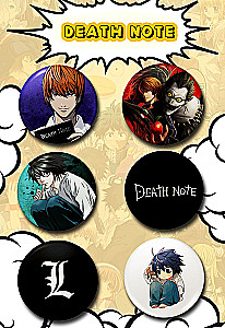 Набор значков - Аниме: Death Note