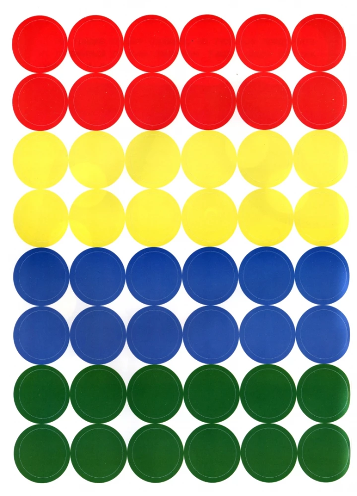 Krāsas: grāmata ar uzlīmēm
