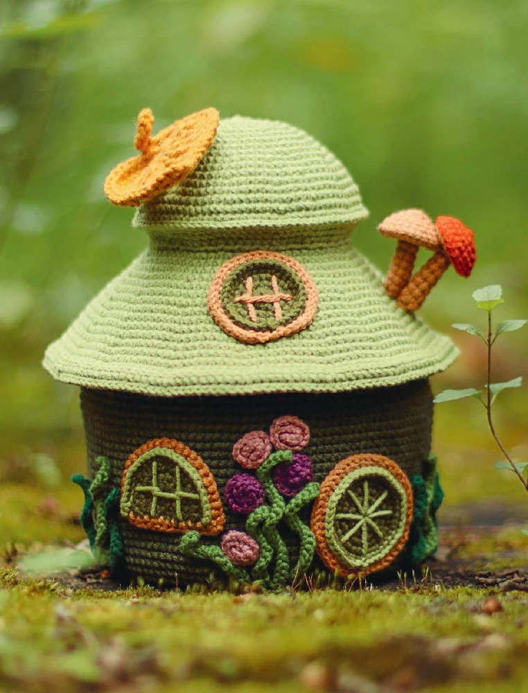 Burvju mājiņas tamborēšanā. Ekskluzīvas rotaļlietas bērniem un pieaugušajiem. Amigurumi projekts