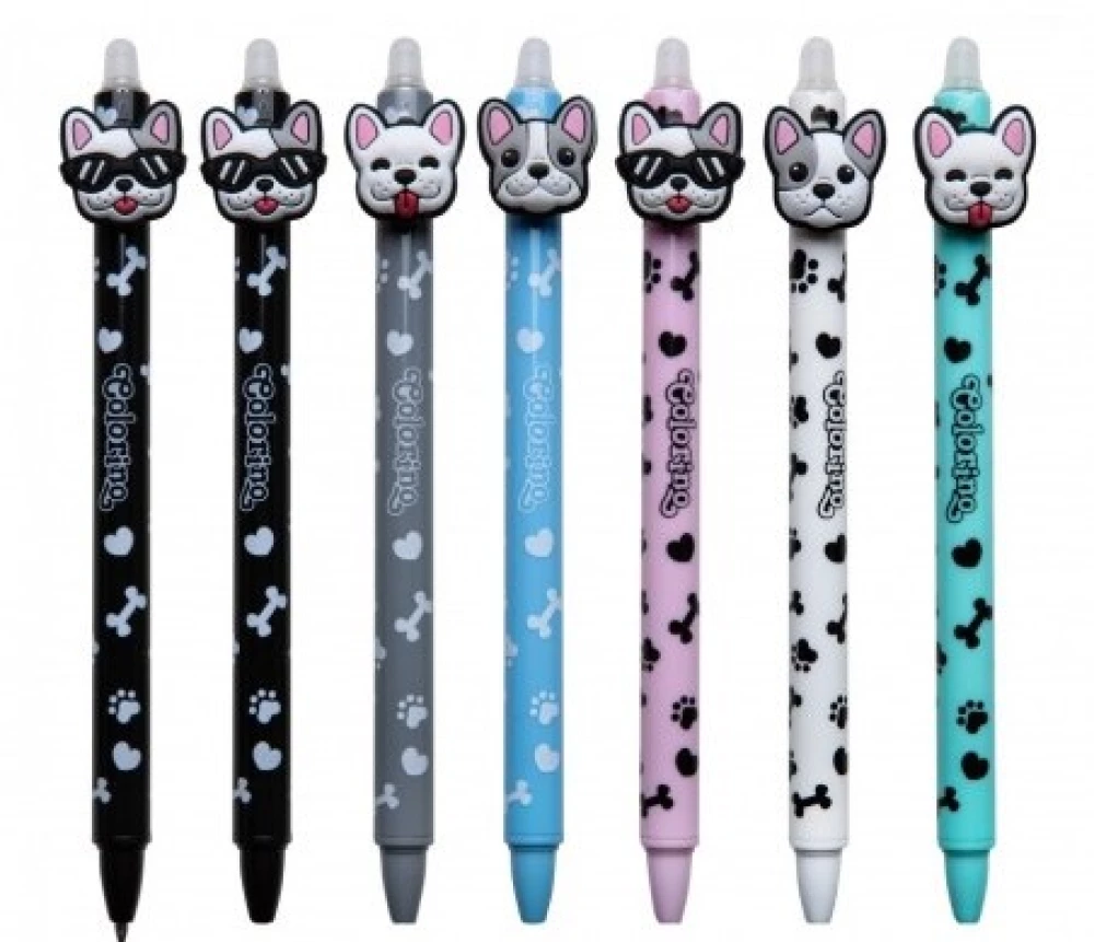 Automātiskā gēla pildspalva zila 0,5 mm ar dzēšgumiju COLORINO ERASABLE