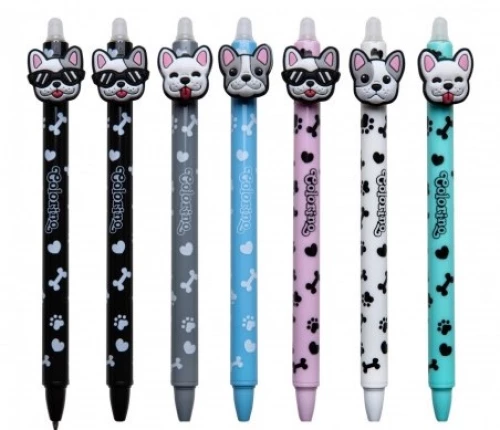 Automātiskā gēla pildspalva zila 0,5 mm ar dzēšgumiju COLORINO ERASABLE