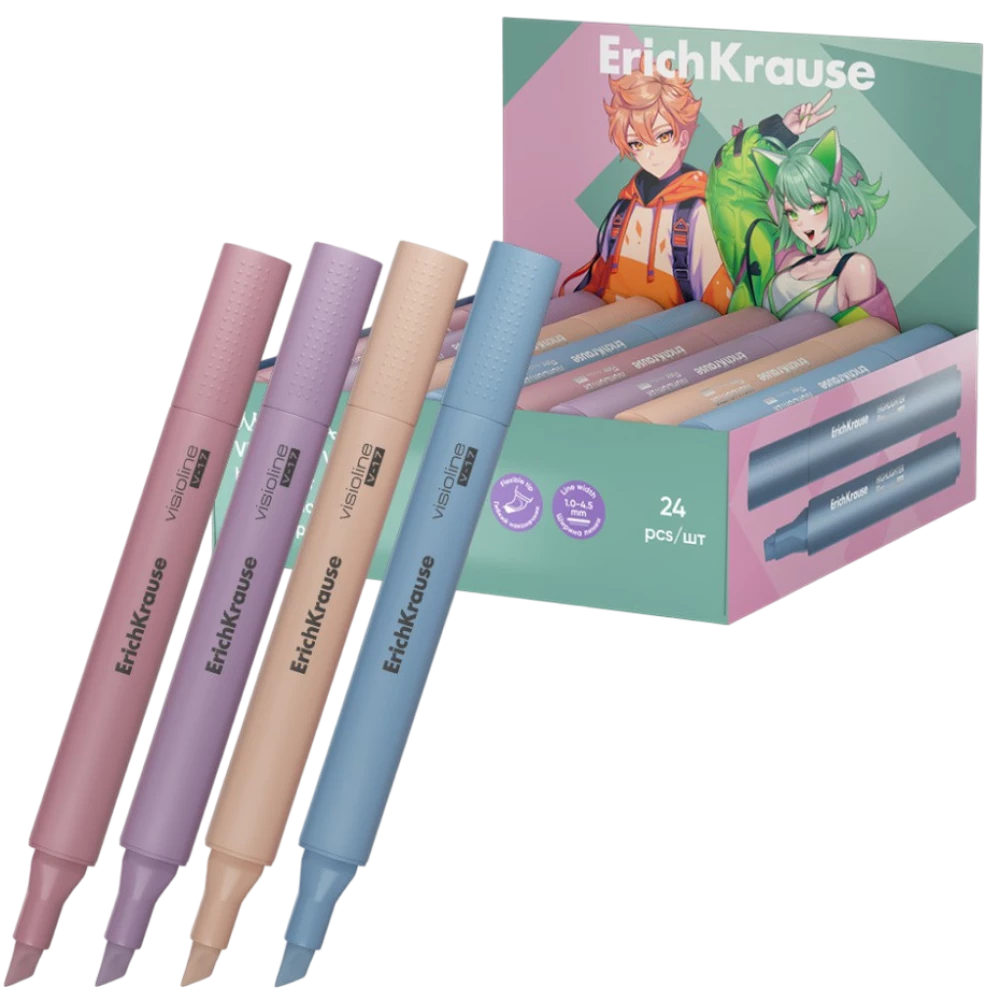 Текстовыделитель - Visioline V-17 Mini Flex: Manga (ассорти)