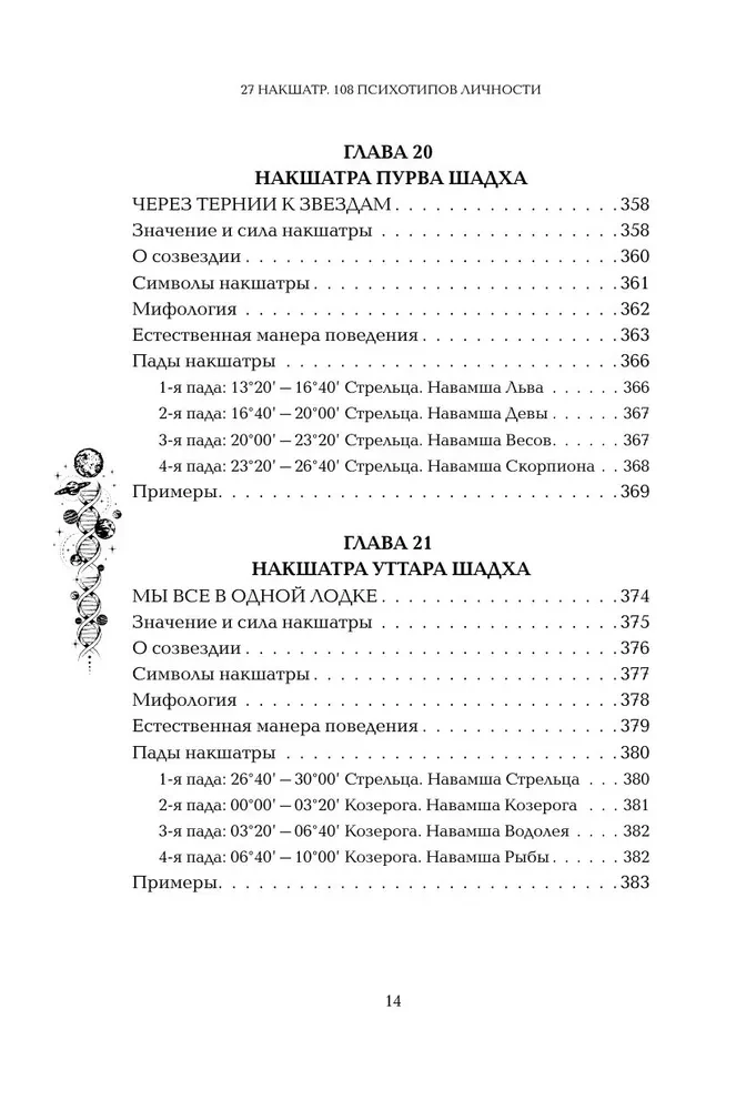 Astropsiholoģija. 27 nakšatru. 108 psihotipu personības