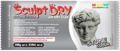 Масса для моделирования 250г., Mungyo Sculpt Dry (серая)