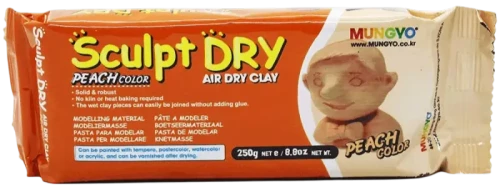 Масса для моделирования 250г., Mungyo Sculpt Dry (персик)
