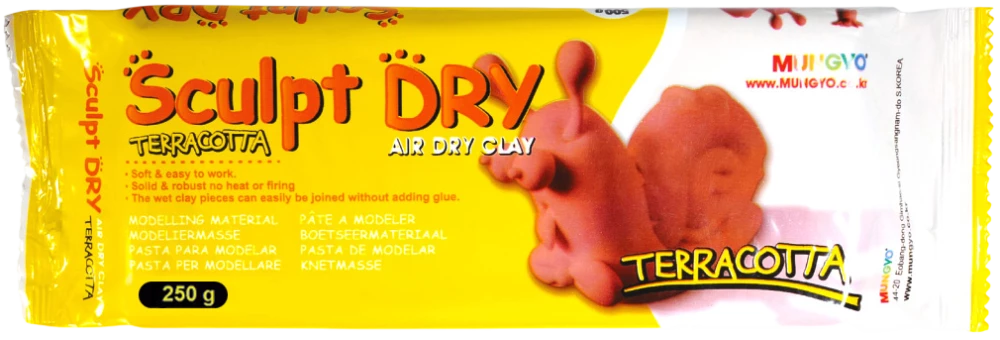 Māls modelēšanai 250g, Mungyo Sculpt Dry (terakota)