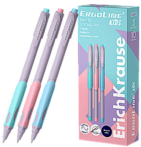 Šarīku pildspalva - Kids Stick&Grip Pastel, 0.5mm (zilā)