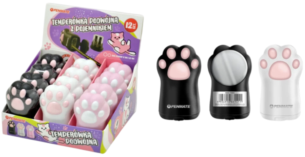 Zīmuļu asināmais ar konteineru - Cat's Paw