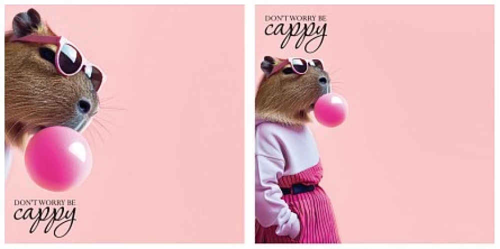 Блок самоклеящийся бумажный: CapyBarbara (50 листов)