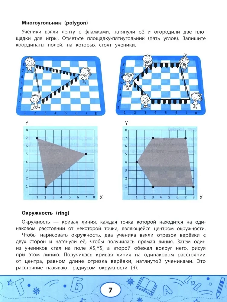 Ģeometriskie diktāti. Zīmējumi pēc koordinātēm