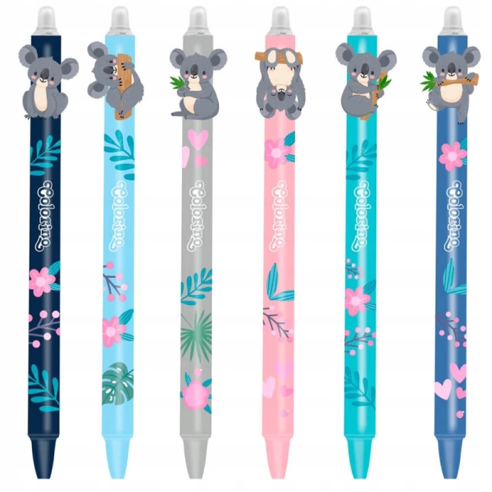 Izdzēšamā pildspalva 0,5mm - COLORINO KOALA, zila, sortimentā