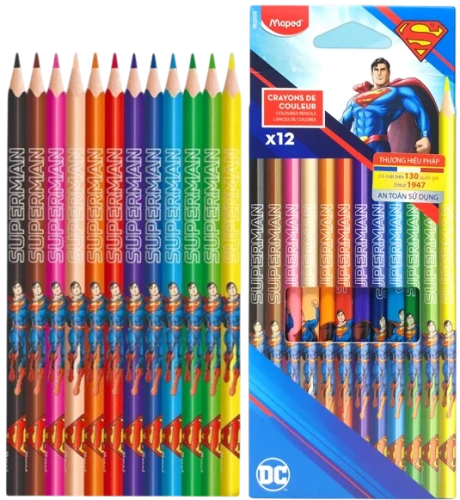 Цветные карандаши - Superman (12 цветов)
