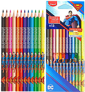 Krāsainie zīmuļi - Supermens (12 krāsas)