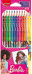 Krāsainie zīmuļi - Barbie (12 krāsas)