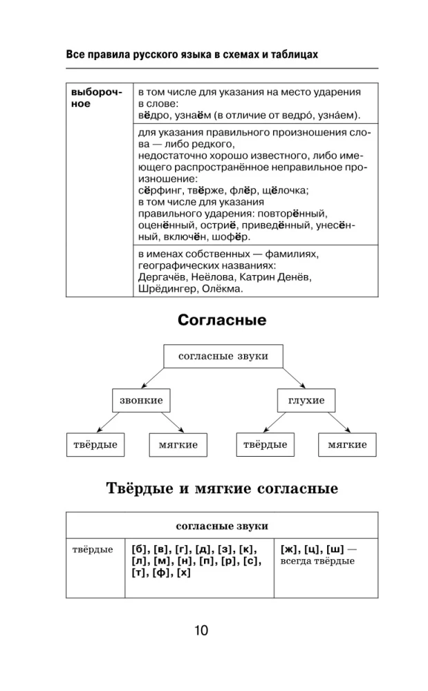 Все правила русского языка в схемах и таблицах