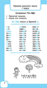 Visi krievu valodas noteikumi un vārdu krājuma vārdi. Sākumskolai