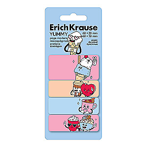 Līmlapiņas papīra ErichKrause Yummy, 60x20 mm, 60x30 mm, 80 lapas