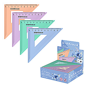 Plastmasas leņķis ErichKrause Pastel Bloom, 45°/9cm, assorti