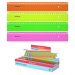 Plastmasas lineāls ErichKrause Neon, 30cm, assorti