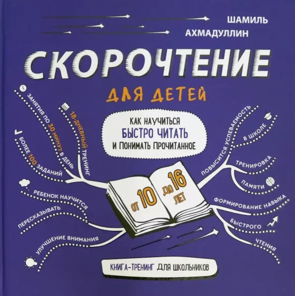 Скорочтение  для детей от 10 до 16 лет. Как научиться быстро читать и понимать прочитанное