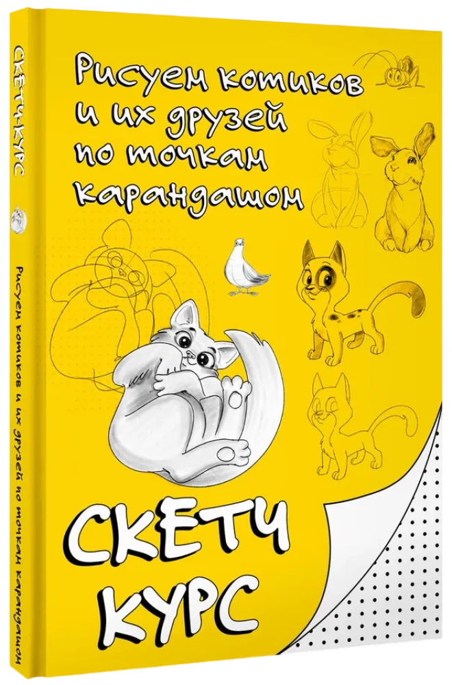 Рисуем котиков и их друзей по точкам карандашом