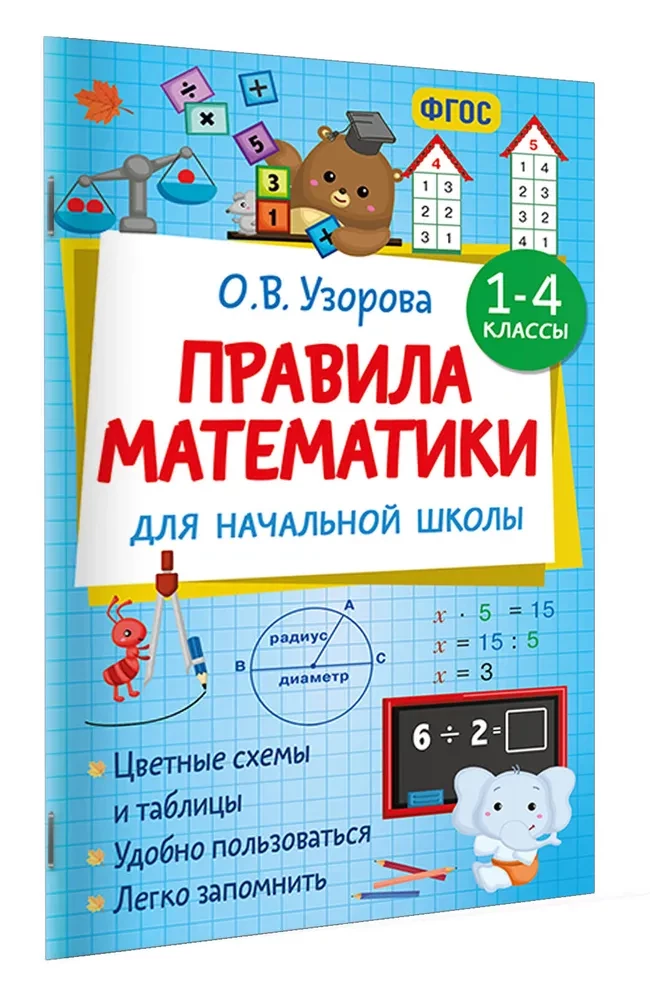 Matemātikas noteikumi sākumskolai. 1-4 klase