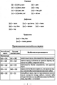 Тренажер по правилам чтения. Английский язык для школьников 4-9 классов