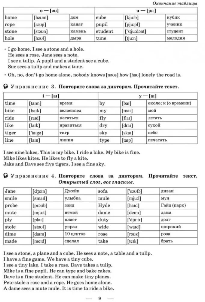 Тренажер по правилам чтения. Английский язык для школьников 4-9 классов