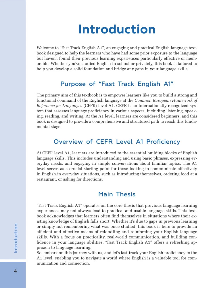 Fast Track English A1: прочный фундамент для начинающих (Building a Solid Foundation for Beginner English Learners)