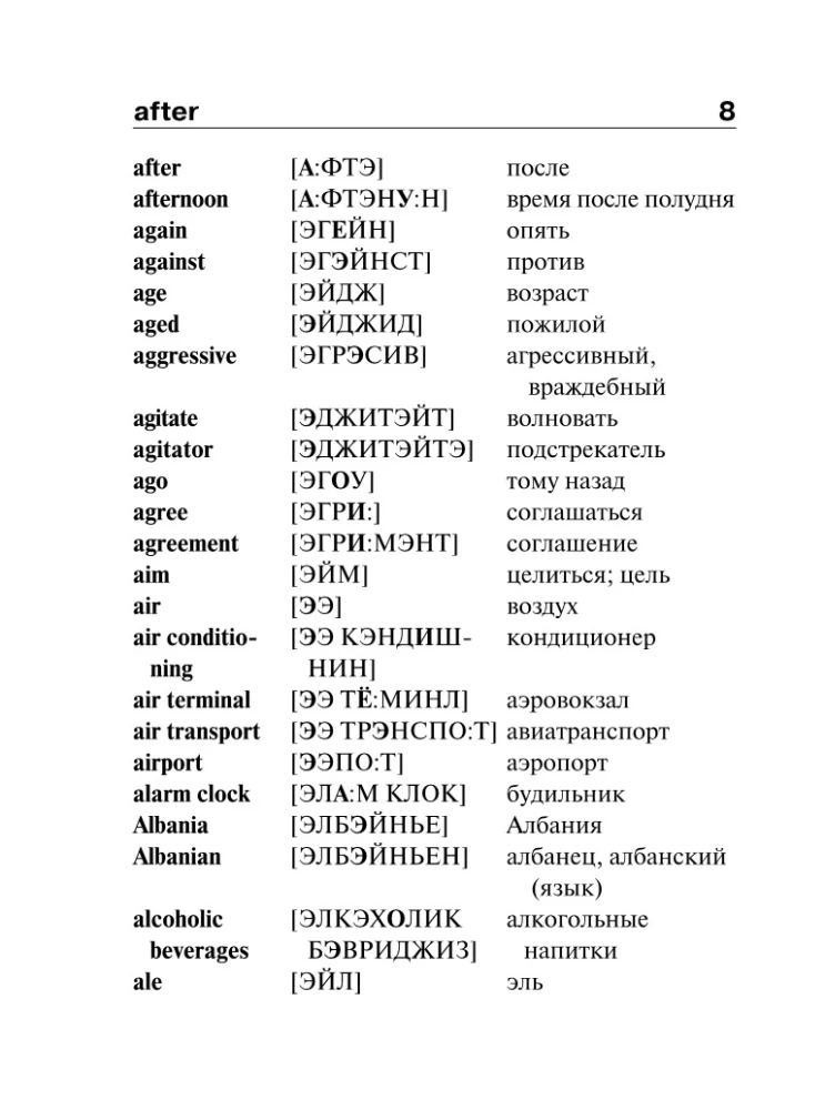 Англо-русский русско-английский словарь с произношением