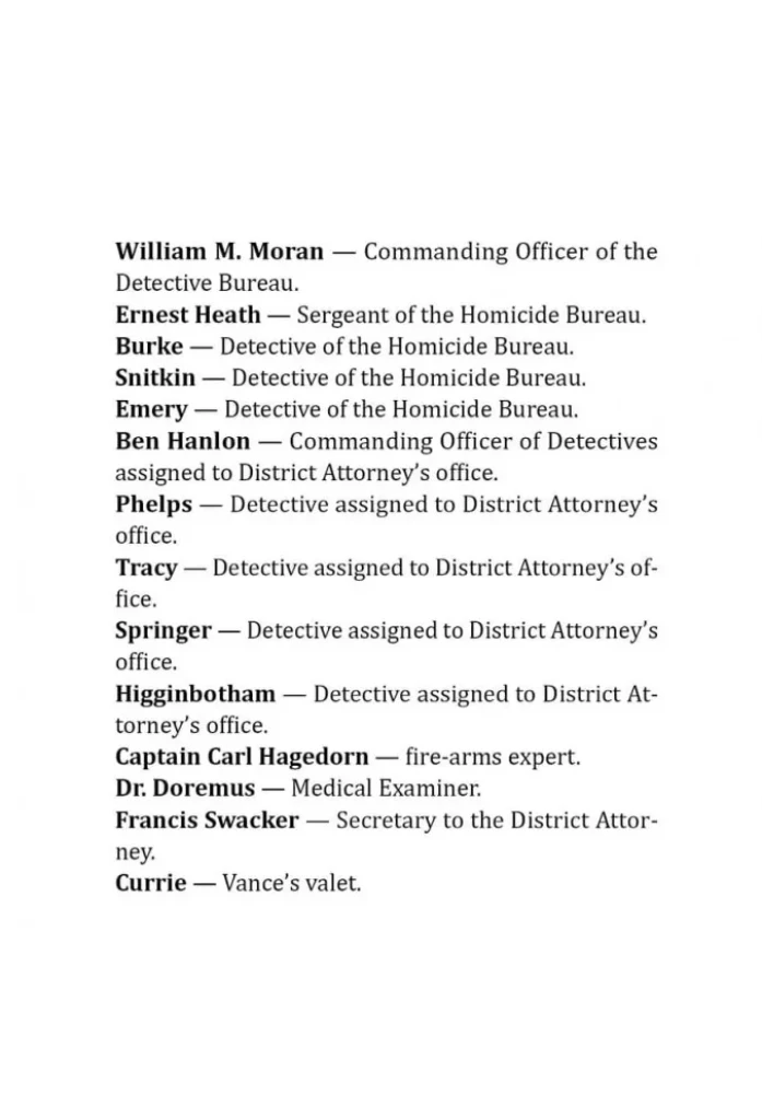 The Benson Murder Case = Дело Бенсона