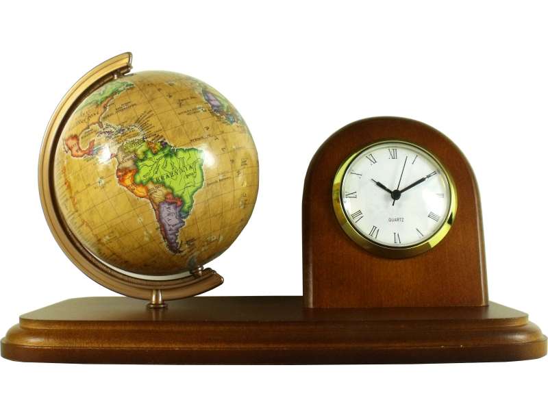Globuss 110 mm ar pulksteni