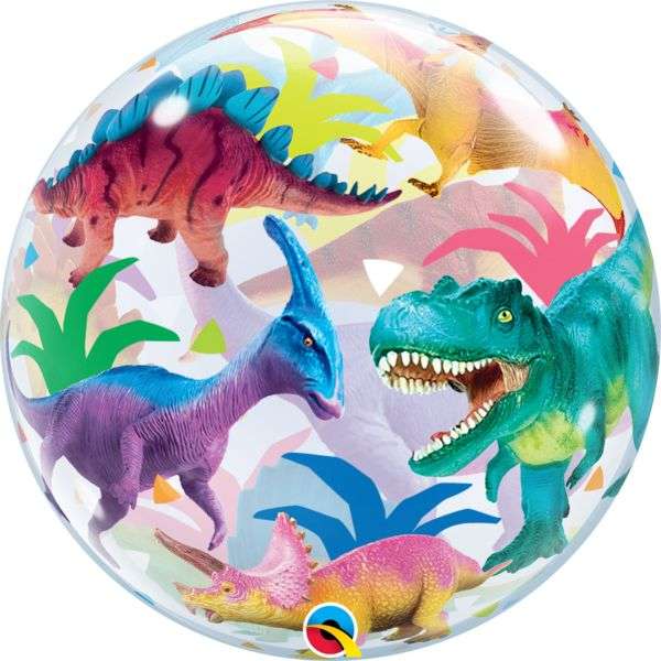 Фольгированный шар 22 Bubble Динозавры