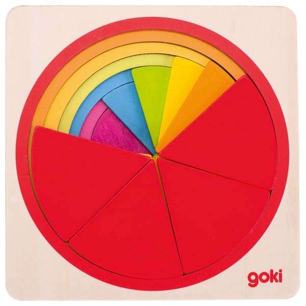Koka puzle GOKI - Ģeometriskās formas, 21 elements
